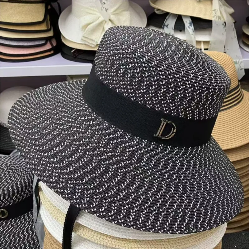 Hepburn style wide-brimmed summer outing hat and shade fisherman for women