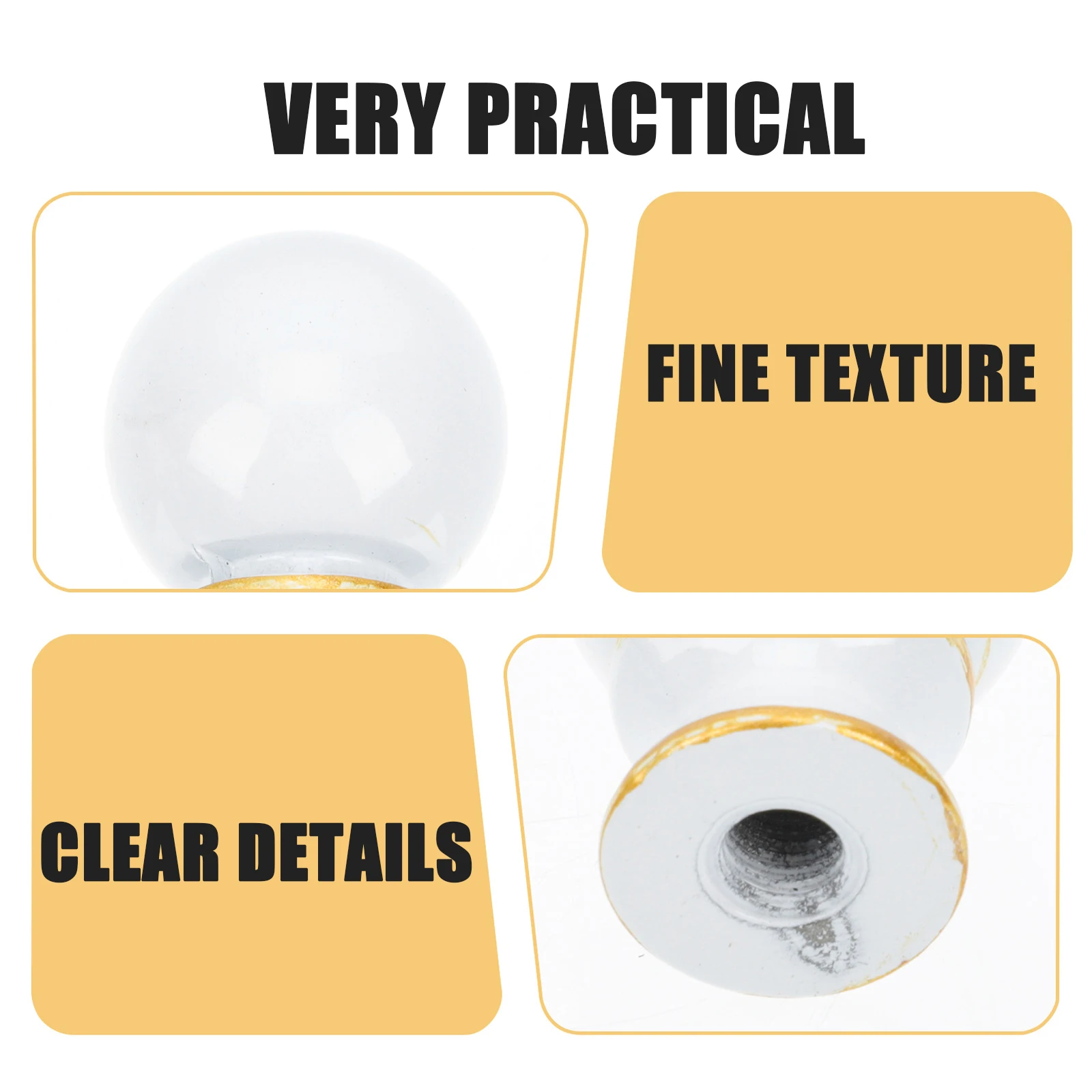 

4Pcs Round Horn Rack Lamp Accessories Aluminum Finial Knob Caps White Screw Table Light Fixtures Decoration Easy DIY Lampshade