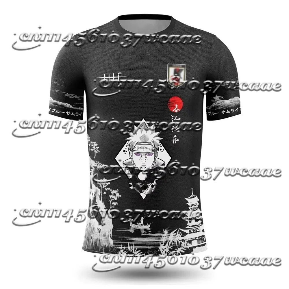 2026 New Universal  Naruto Pain Japanese Ukiyo-e Ink Wash Japan National Team Mesh Soccer Jersey 2 Colors Set Family Matching