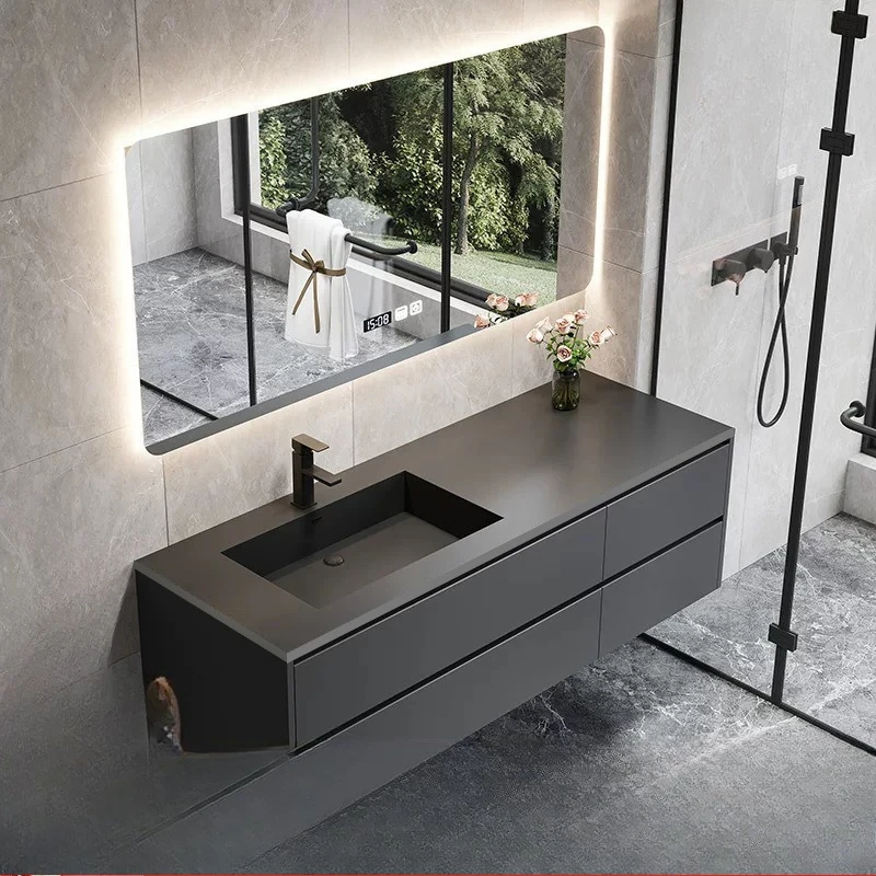 Slate integrated wash basin, bathroom cabinet combined toilet, washbasin, washbasin, hotel bathroom basin