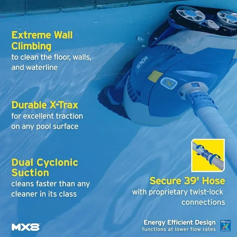 Zodiac MX8 Elite Suction Pool Cleaner with Zodiac Cyclonic Leaf Canister