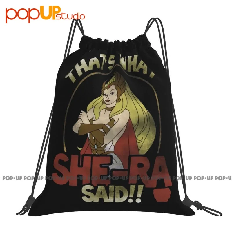 Masters Of The Universe She Ra And Swiftwind Cartoon P-253 Drawstring Bags Gym Bag Cute Art Print