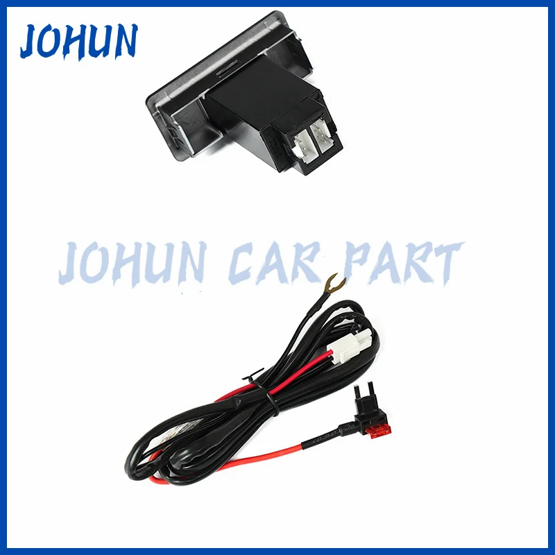 1PC Dual USB QC3.0 Type C Quick Car Charger Interface Socket Auto Phone Fast Charging Adapter Button For Volkswagen Golf 7/7.5