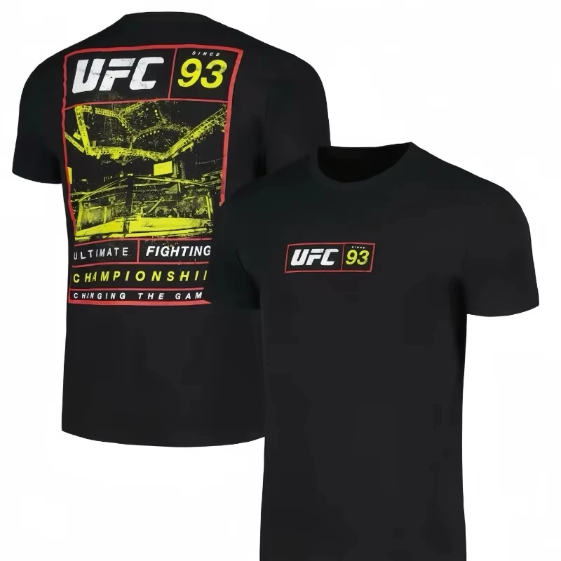 

Лето UFC, смешанные боевые искусства, бокс, свободные боевые искусства, с коротким рукавом для мужчин и женщин, с коротким рукавом из чистого хлопка с принтом