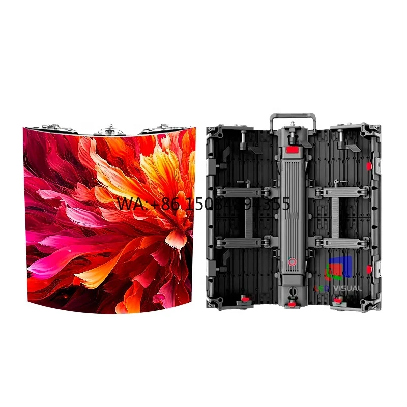Flexible Rental Video Wall Outdoor HD P3.91 LED Display Screen Stage Background Curved LED Display for Rental Activities