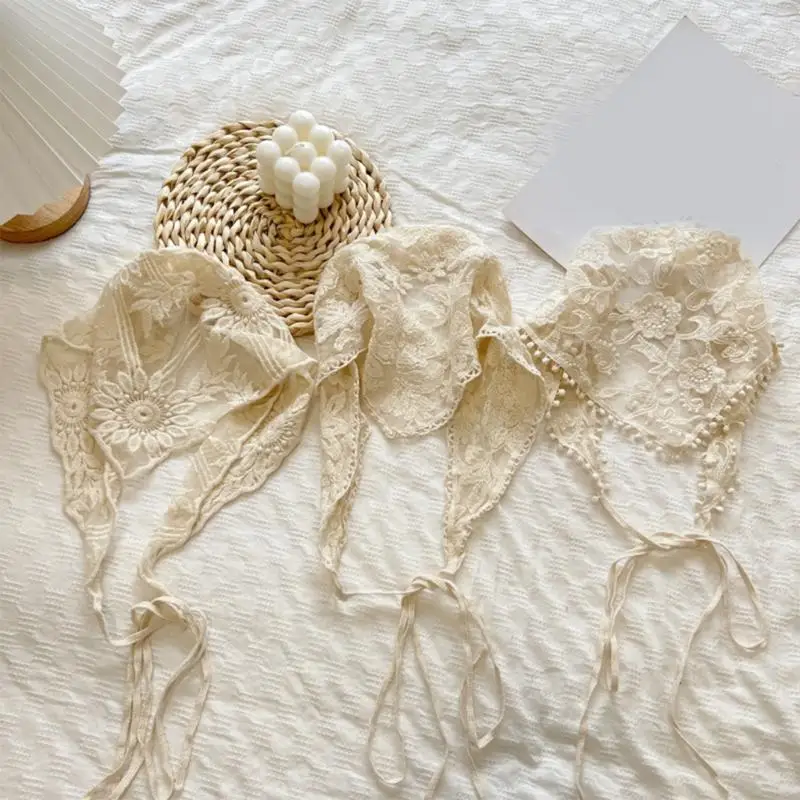 

MXMB Unique Lace Triangular Headscarf Head Wrap Suitable For Parties And Vacations