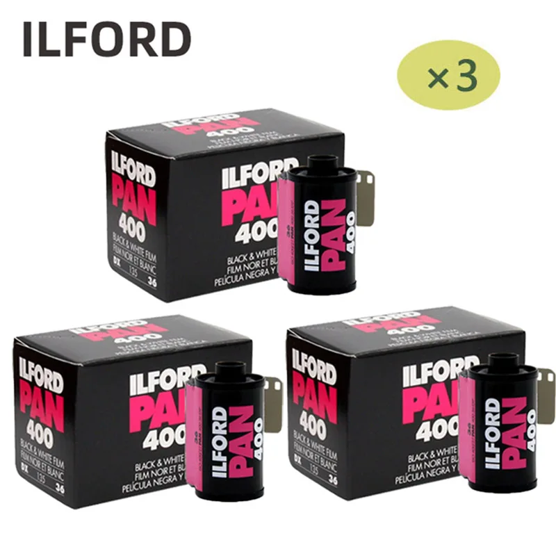 Irford Pan 400 czarno-biała folia 1-10 rolek oryginalna wysokiej jakości folia Ilford 135 35mm EXP36/rolka do aparatu Kodak 35mm