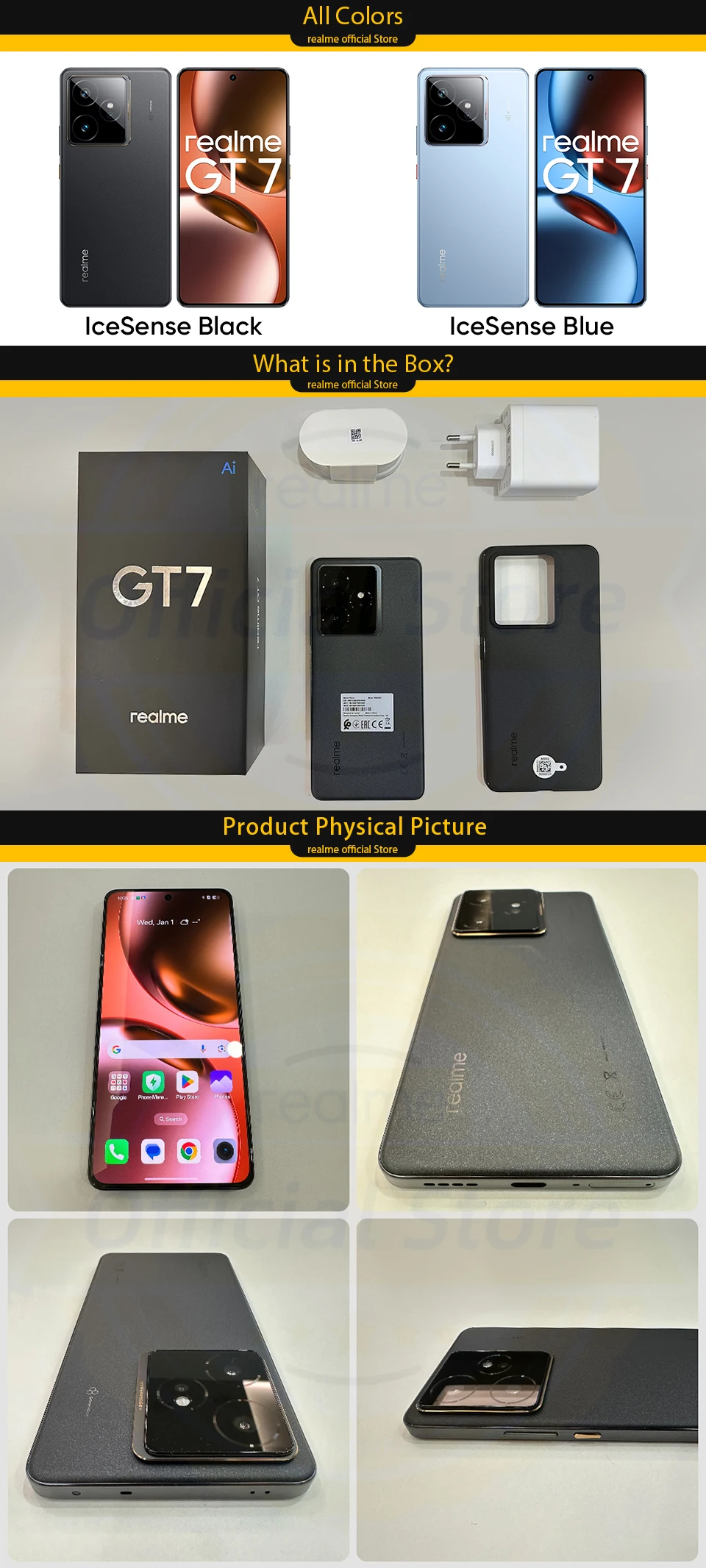[World Premiere] realme GT 7 5G Smartphone Dimensity 9400e Processor 7000mAh Battery 120W Charge 50MP Sony IMX906 OIS Camera NFC