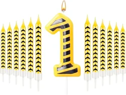 6pcs Red /yellow SpiderBirthday Candles Spiral Cake Candles Long Thin Cake Candles For Wedding Party And Cake Decoration