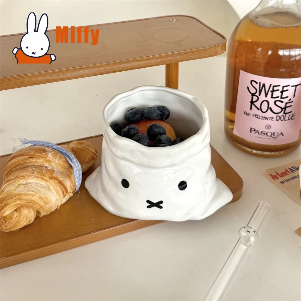 Kawaii Miffy 500ML Creative Bag Shape Design Ceramic Mug Cute Rabbit Large Capacity Handheld Iced Drink Office Desk Girl Gift view 6