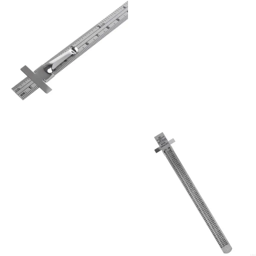 Regla bolsillo deslizante regla precisión acero inoxidable 6 pulgadas con pulgadas 1/32 "mm/graduaciones
