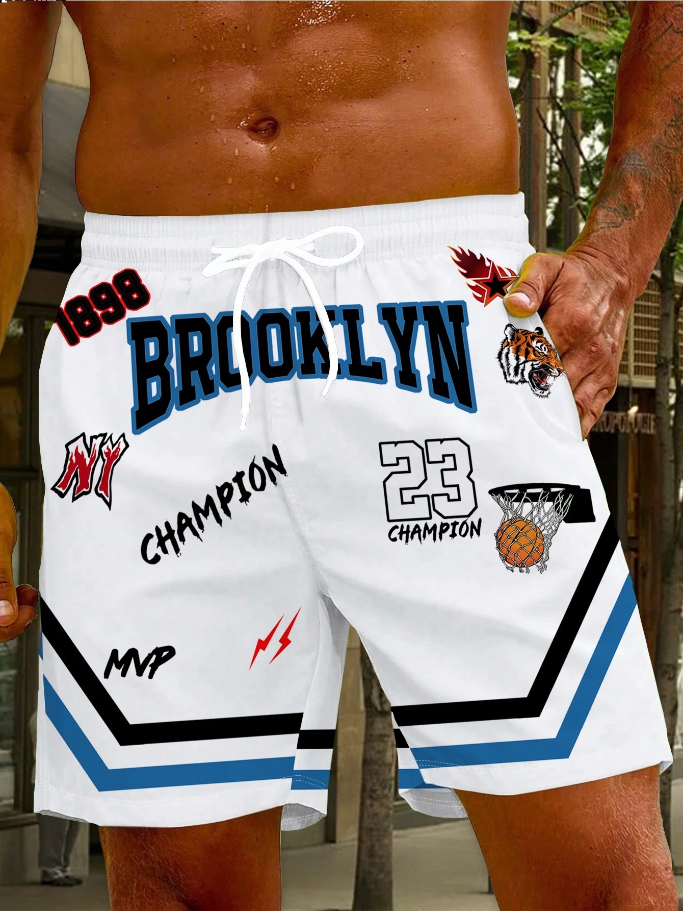 

2025 Summer new Men's shorts 3D printed casual sports digital shorts Outdoor lightweight breathable shorts