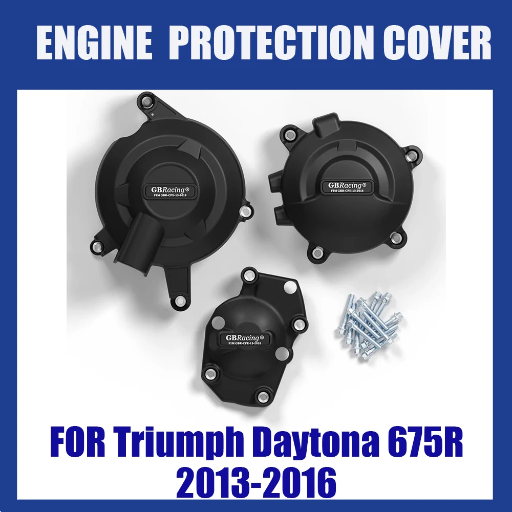 

For Triumph Daytona 675R 13-16 Street Triple 765 S,R,RS 17-23 Engine Protection Cover Daytona Moto2 765 Engine Case Guard Saver