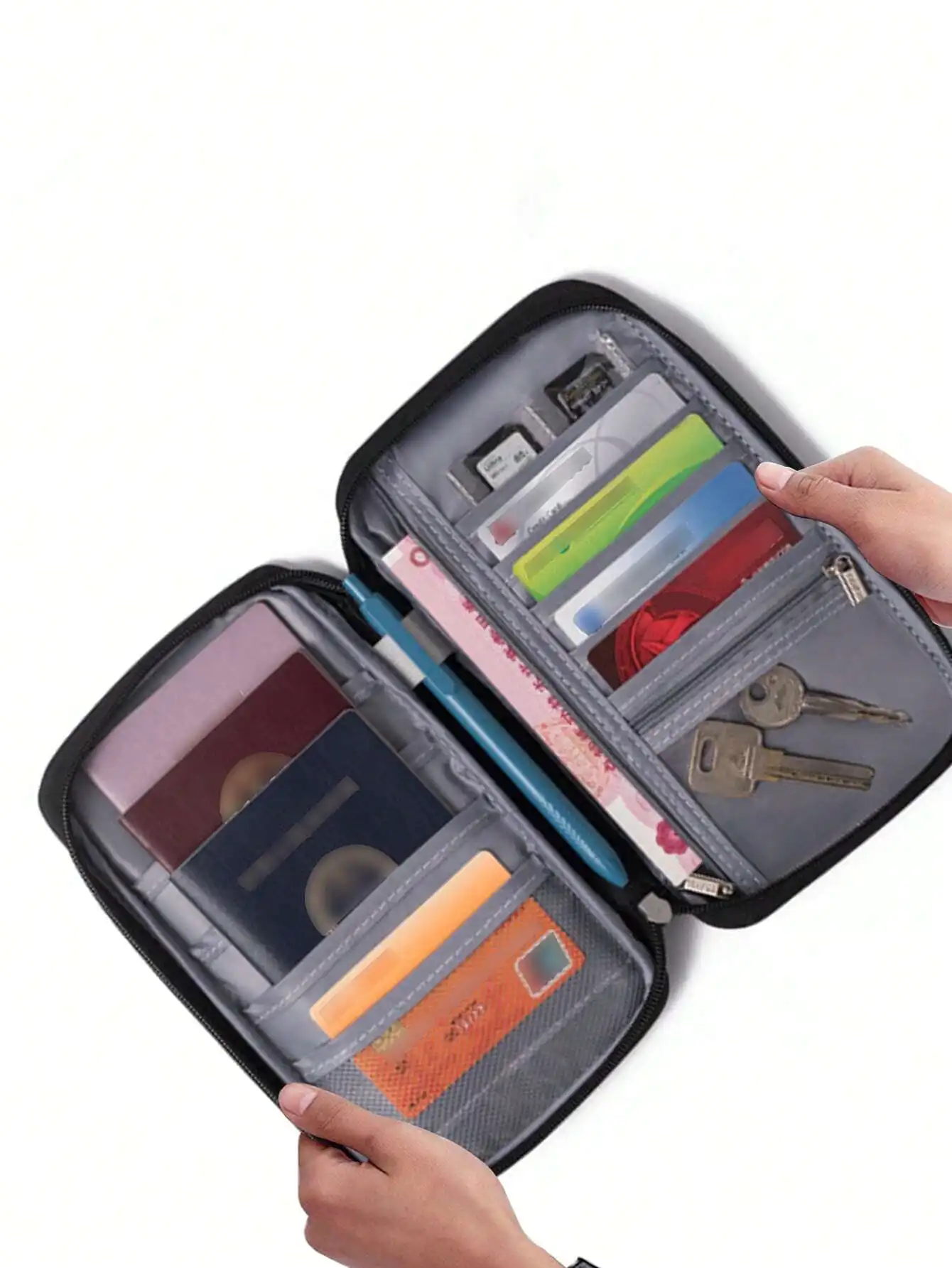 Waterproof Travel Passport Holder Multi-ID Wallet Organizer Portable Bag Collection Package - School Supplies Dorm Essentials