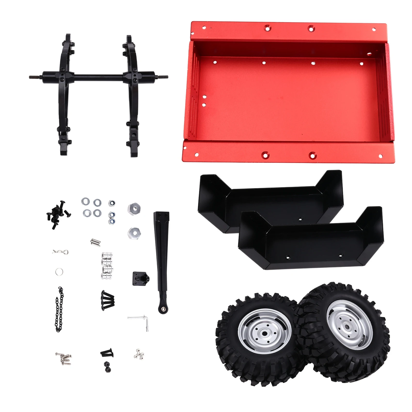 FBIL-Redcat RC Crawler Remolque 1/10 Escala SCX10 90046 TRX4 TRX6 RC Crawler Axial Simulado Accesorios para RC4WD D90 CC01
