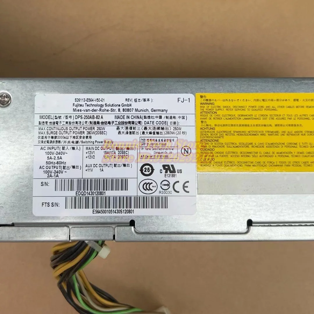 S26113-E564-V50-01 DPS-250AB-82A 250W  for Fujitsu ESPRIMO P720 E720 Power Supply