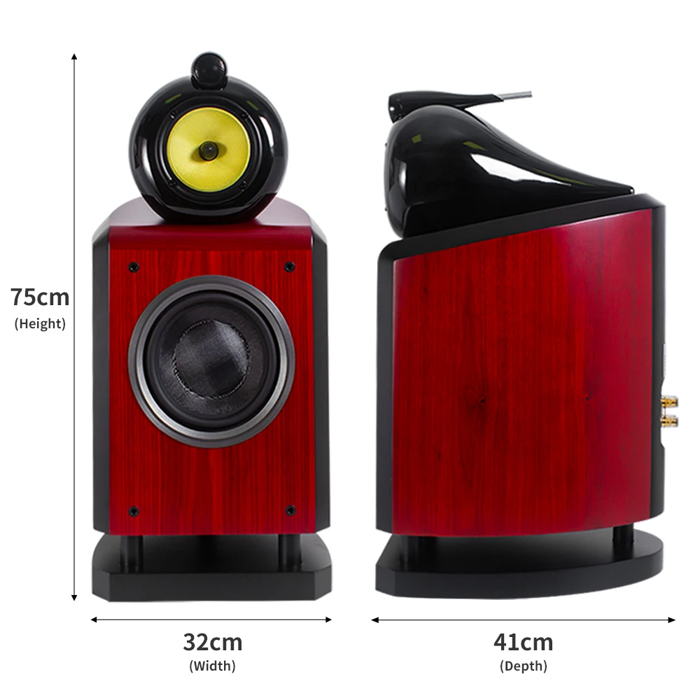 Latest  M3 Featured Third Generation Nautilus 3 Way 8-inch Hifi Bookshelf Monitoring Passive Box 30-150W 6ohms Home Cinema