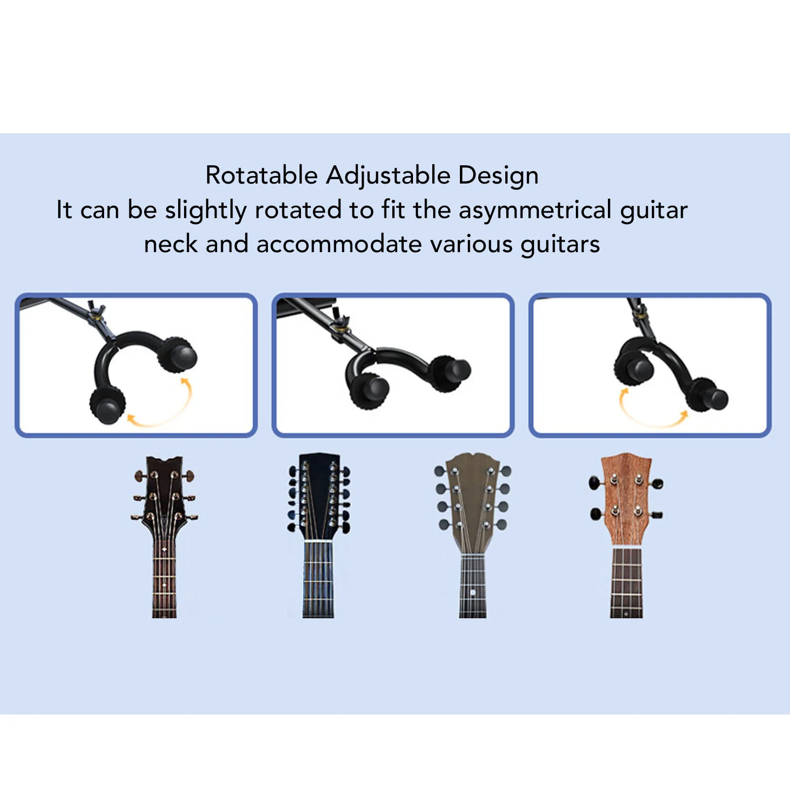 Wieszak na gitarę 3-częściowy, łączony, ścienny uchwyt na gitarę, szyna ze stopu aluminium, elegancki i stylowy do gitar elektrycznych i akustycznych.