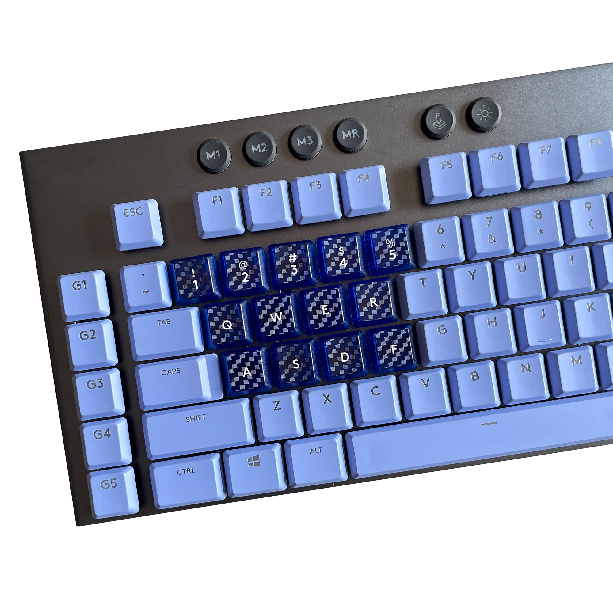 Carbon Fiber Pattern Custom Keycaps,PBT Keycaps,Compatible for Logitech G813/G815/G913/G915 TKL RGB Mechanical Gaming Keyboard