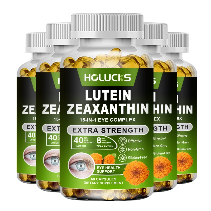 HOLUCKS Lutein Zeaxanthin Eye Supplement, Supports Vision Clarity, Eye Health, Antioxidant Protection & Long-Term Visual Comfort
