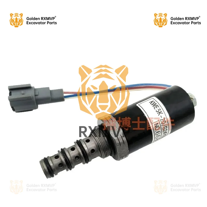 For Kobelco SK kx Kato rotary solenoid valve HD820 pilot pump rotary solenoid valve KWE5K-20/G24Y05 excavator accessories