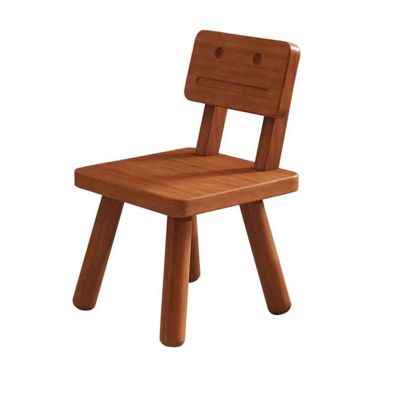 

Solid wood cartoon robot chair Children's backrest Small bench Household low stool Shoe change stool Kindergarten early