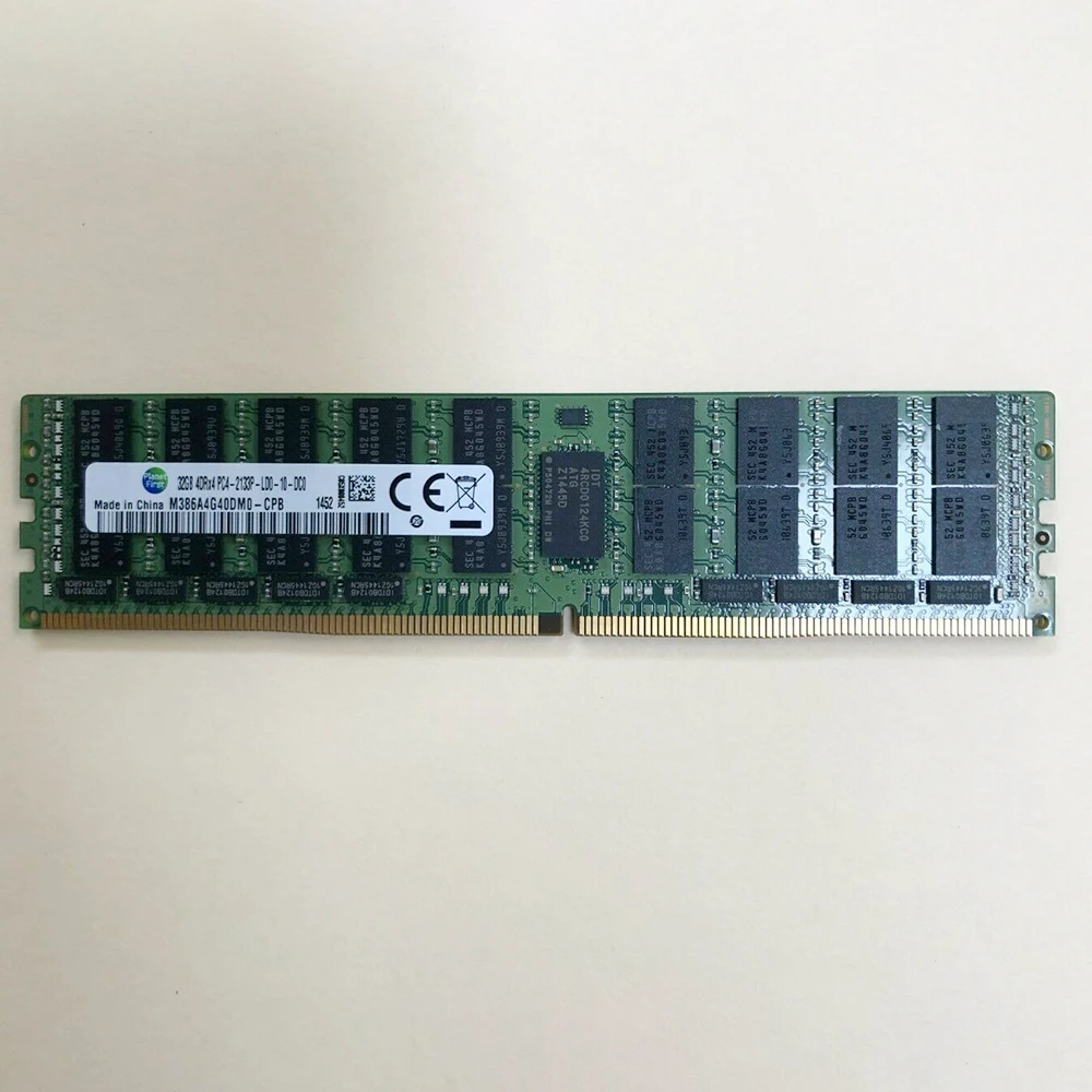1PCS 32GB DDR4 2133 4DRX4 PC4-2133P For Samsung RAM Server Memory M386A4G40DM0-CPB