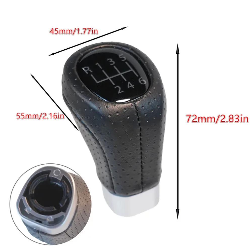 Auto Shift Lever Cover PU Leather Shifter Fade Resistant Black Finish For BMW E36 E60 E87 As Shown In The Picture