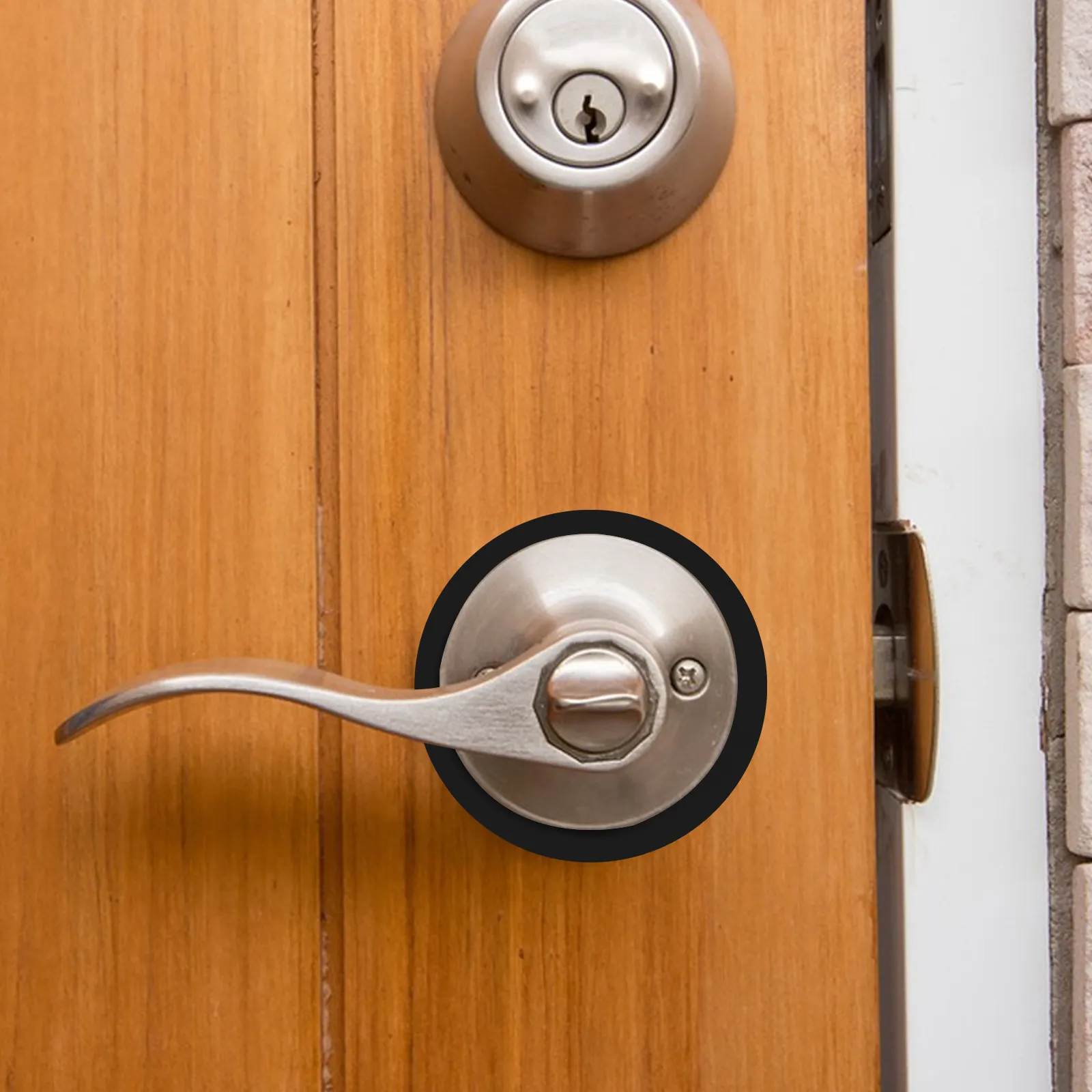 Door Repair Plate Stainless Steel Door Lock Reinforcement Plate for Spherical Deadbolt Lever Locks Home Classroom Office Mall