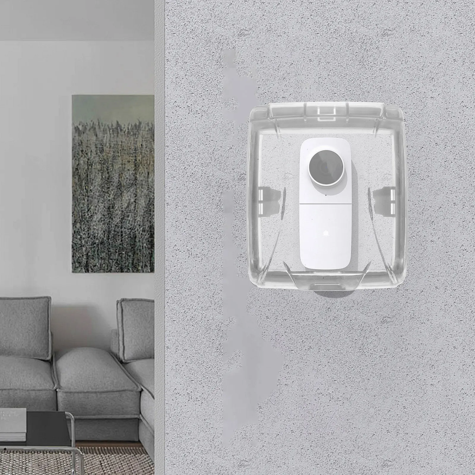 Doorbell Rain Shield Large Transparent Waterproof Cover Weatherproof Protector for Outdoor Doorbell Button Chime view 5