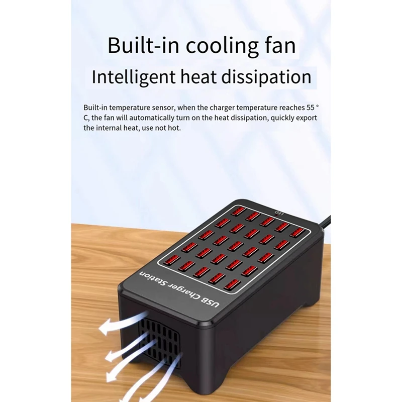 USB Charger 25 Ports HUB 150W Universal Wall Desktop Fast Charging Station Dock For Mobile Phone Power Adapter US Plug