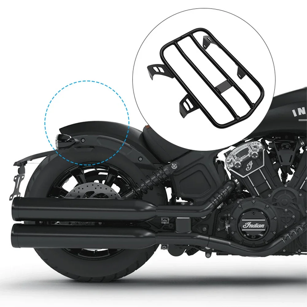

Motorcycle Rear Solo Seat Luggage Rack Support Shelf Fit For Indian Scout Bobber 2018 2019 2020 2021 2022 Bobber Luggage Rack
