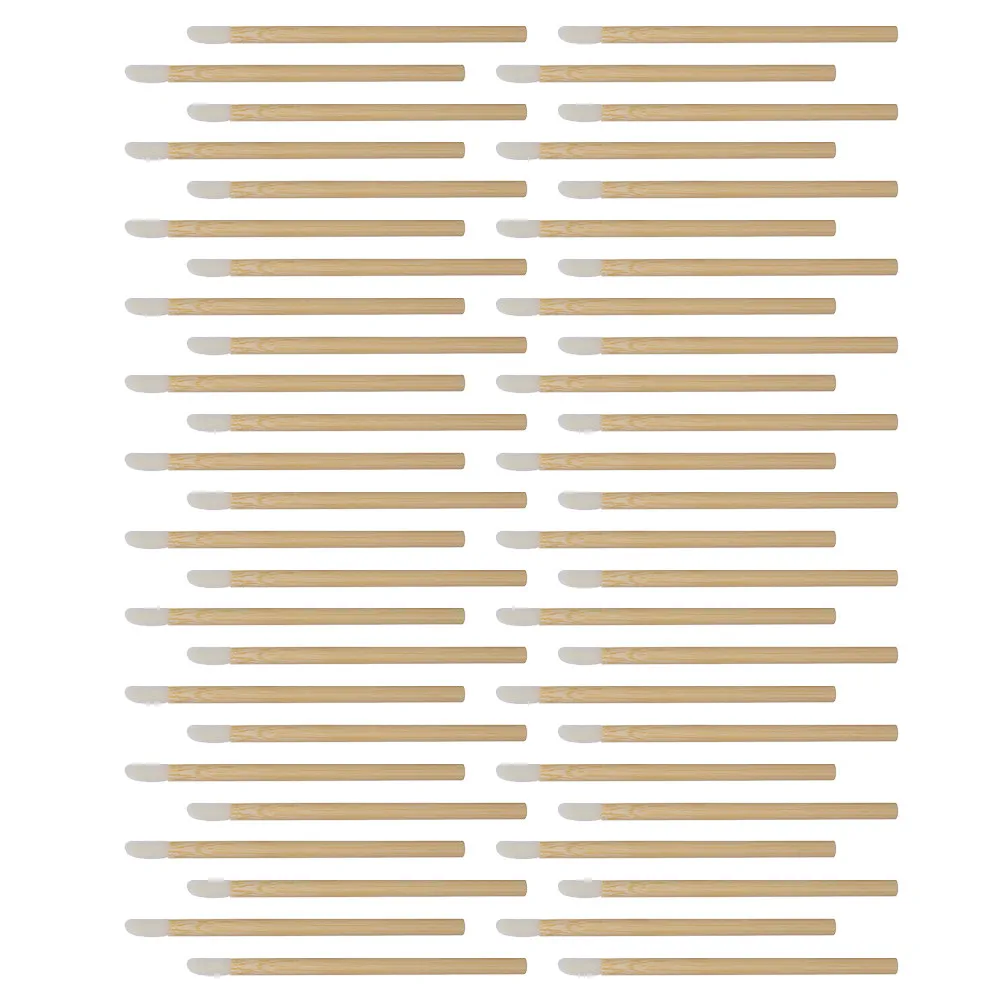 50Pcs Wooden Lip Brush Applicator Disposable Makeup Tool for Lipstick Lip Balm Precise Application Fashion Beauty Accessory