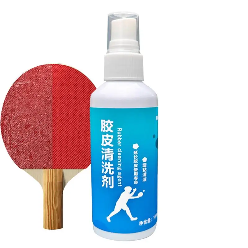 Ping Pong Paddle Cleaner Effective Table Tennis Racket Care Spray 100ml Paddle Rubber Care Spray Cleans Dust Oil Stains Sweat