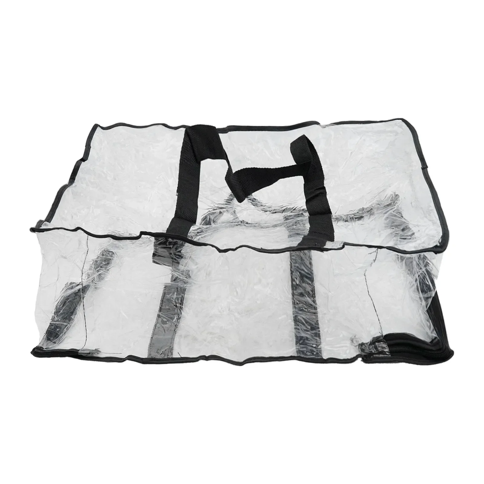 

Conveniently store and transport your items with Clear Vinyl Plastic Zippered Blanket Storage Bags 55L 60x40x25cm
