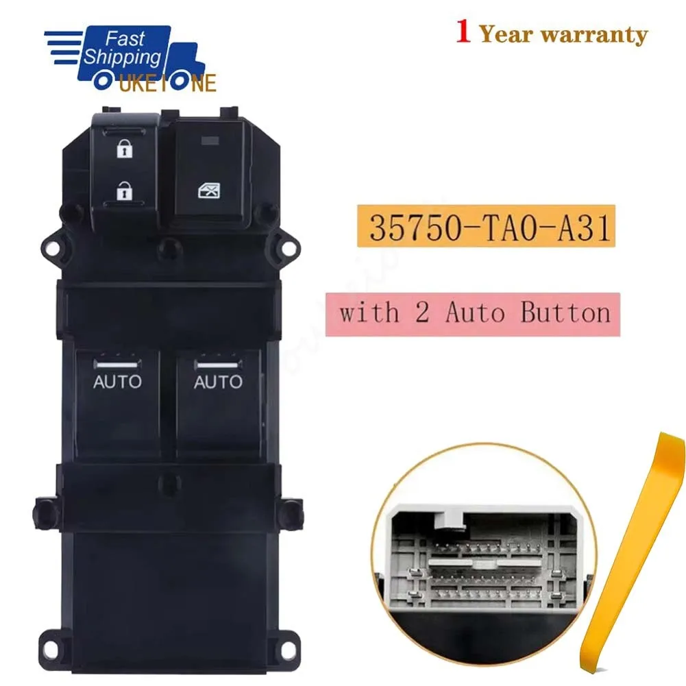 

35750-TE0-A31 для Honda Accord 2008 2009 2010 2011 2012, передний левый главный выключатель питания двери со стороны водителя, автомобильные аксессуары