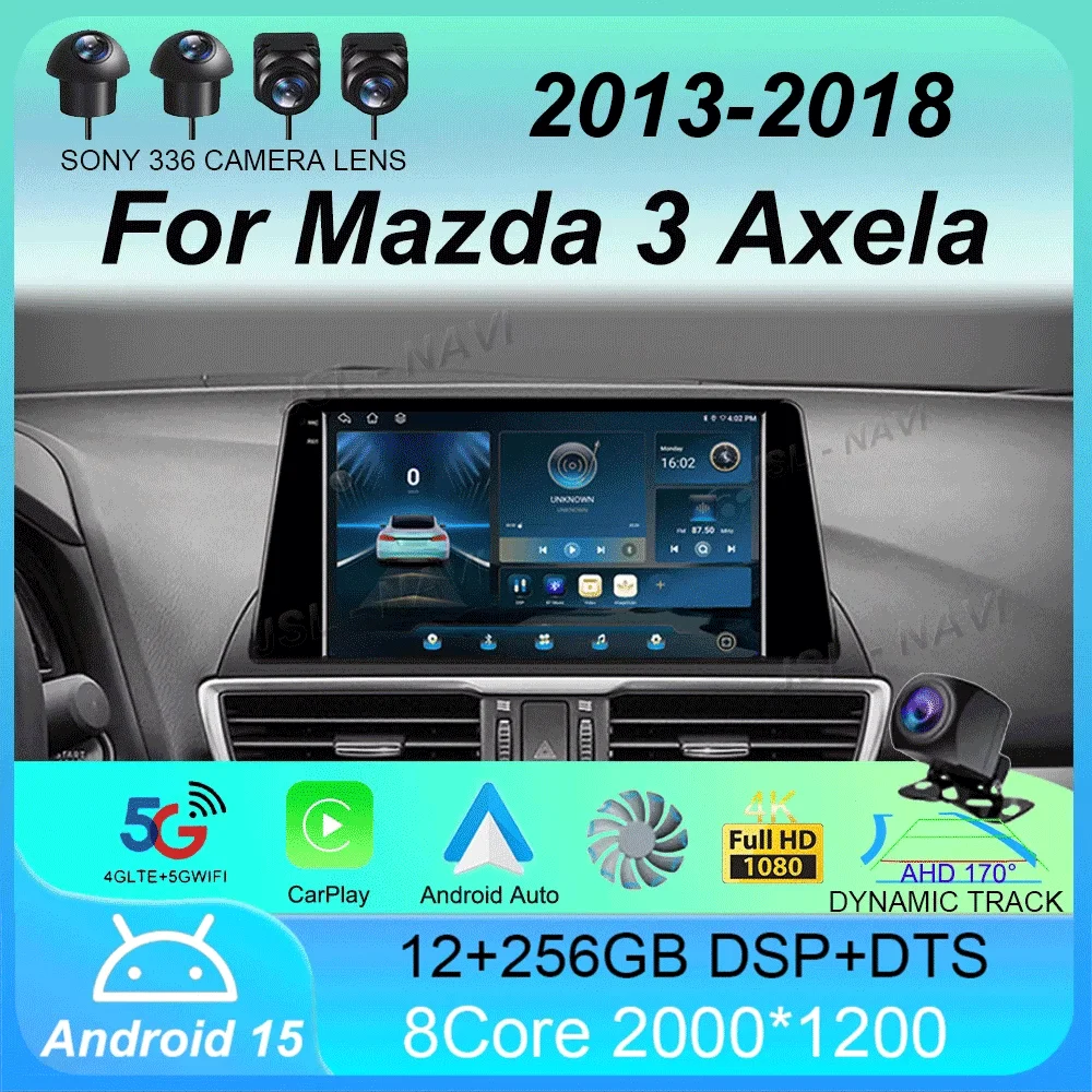 

Car Radio Android 15 Carplay For Mazda 3 Axela 2013 2014 2015 2016 2017 2018 Navigation GPS Multimedia Player WiFi+4G stereo BT