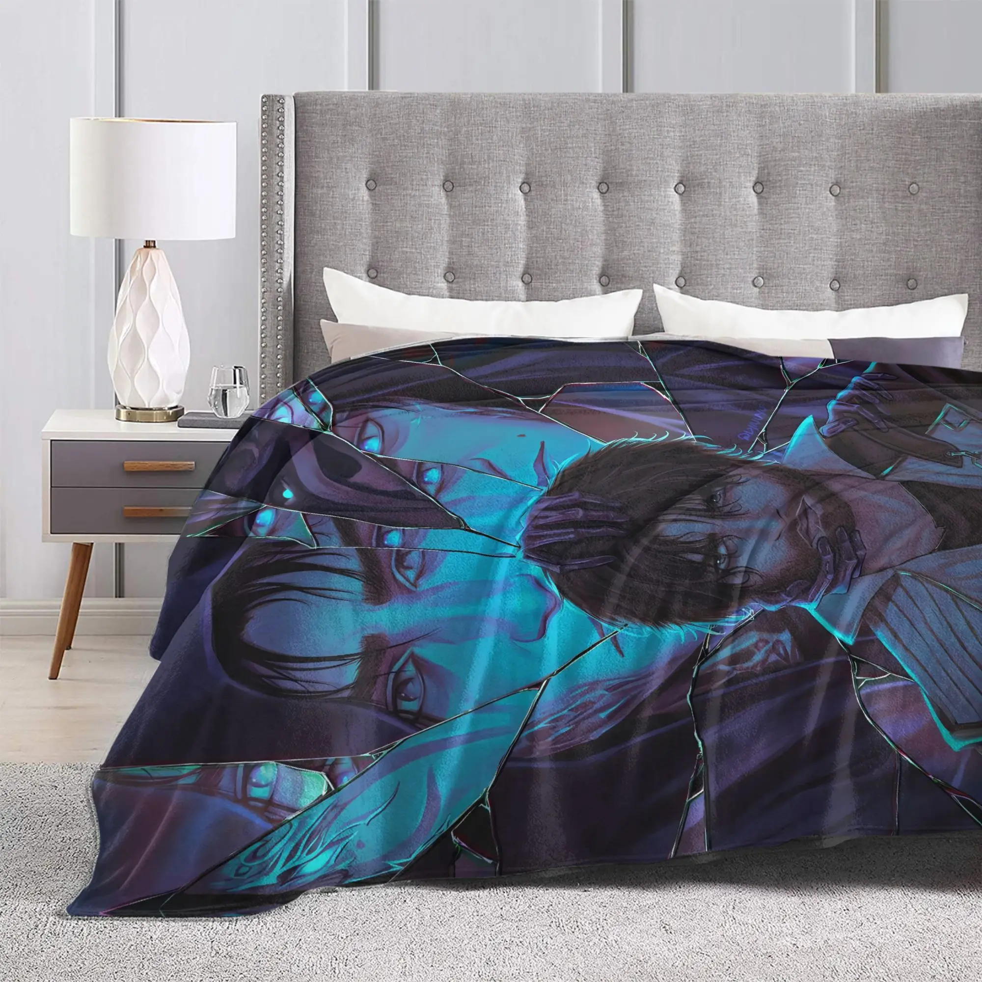 Vi Jayce Caitlyn Viktor Jesus Sevika Arcane بطانية فائقة النعومة ثلاثية الأبعاد طباعة رمي بطانية الشتاء الأريكة كرسي المفرش الجمالي #4