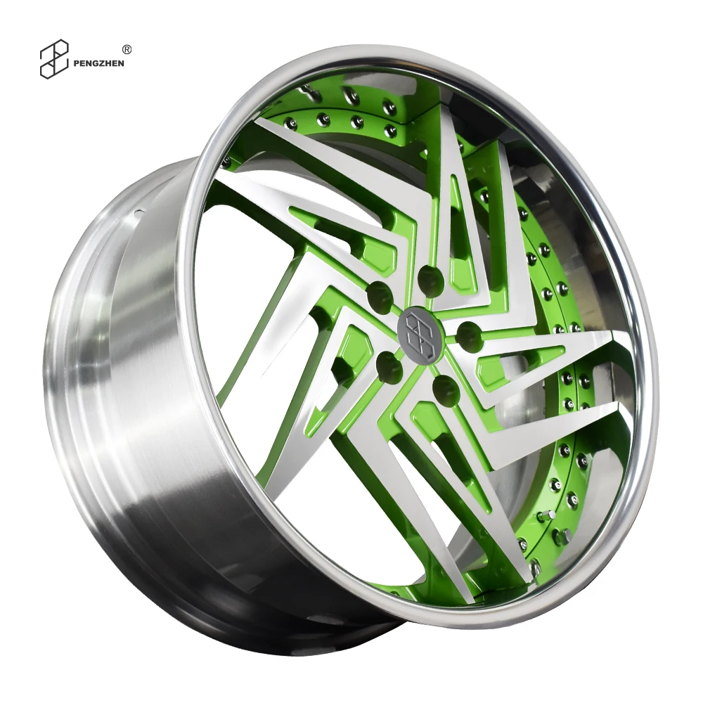 Forged Two Piece Custom 17 18 19 20 21 22 Inch White Red Gold Black Deep Dish Wheels Rims for Cars