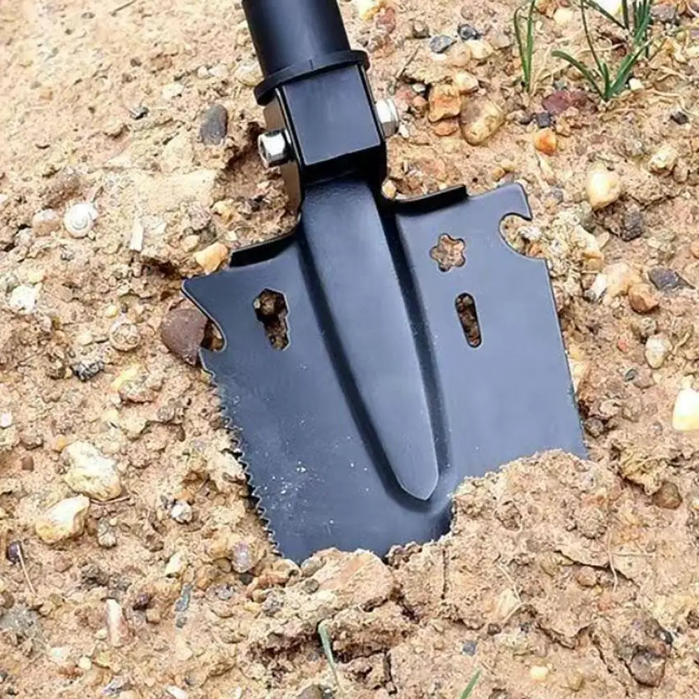 Thickened Multi-functional Folding Soil Loosening Shovel Survival Spade With Saw Outdoor Camping Shovel Entrenching Tool