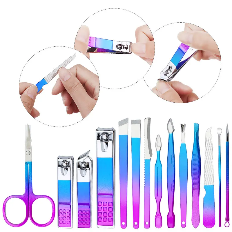 Conjunto de cortadores de unhas alicates de corte kit único prego sulco pedicure inflamação pele morta manicure ferramenta pedicure faca prego