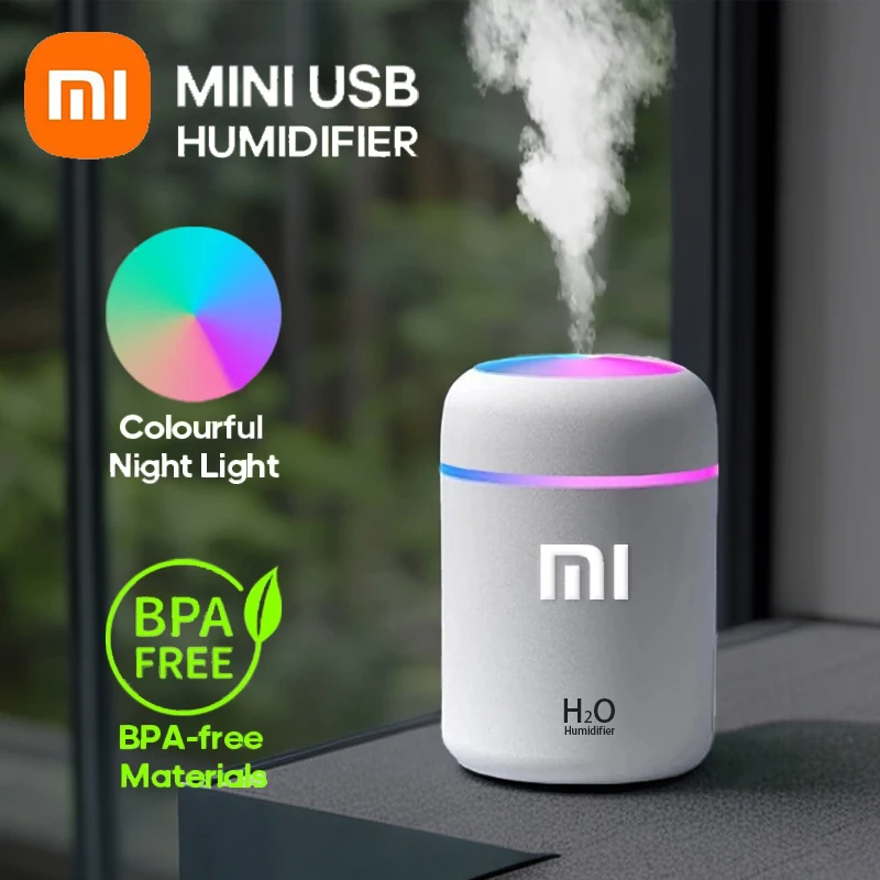 

Xiaomi 300ml H2O Air Humidifier Portable Mini USB Aroma Diffuser With Cool Mist For Bedroom Home Car Plants Purifier Humificador