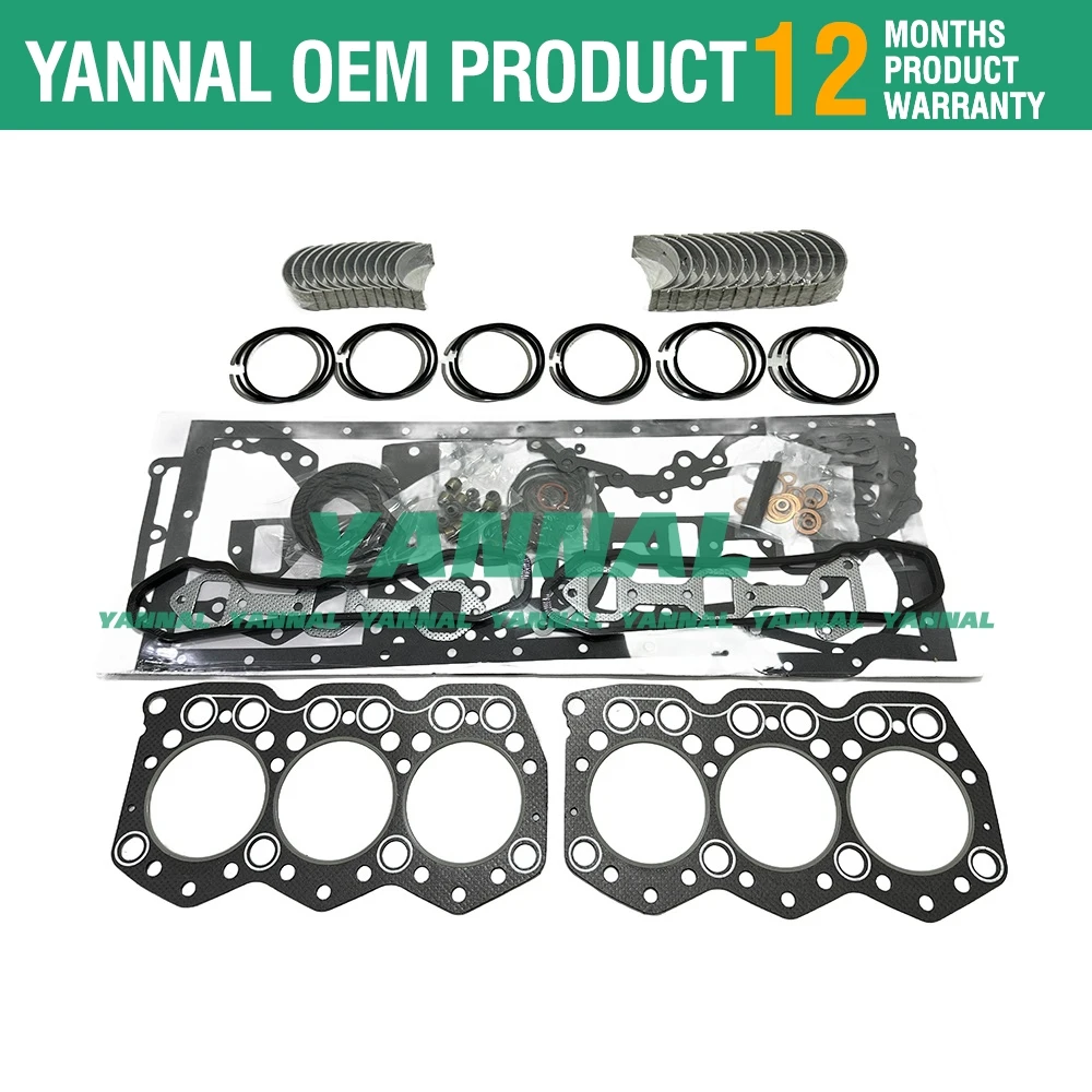 Good Quality S6E2 Piston Rings + Gasket Kit + Engine Bearing For Mitsubishi S6E2 98mm