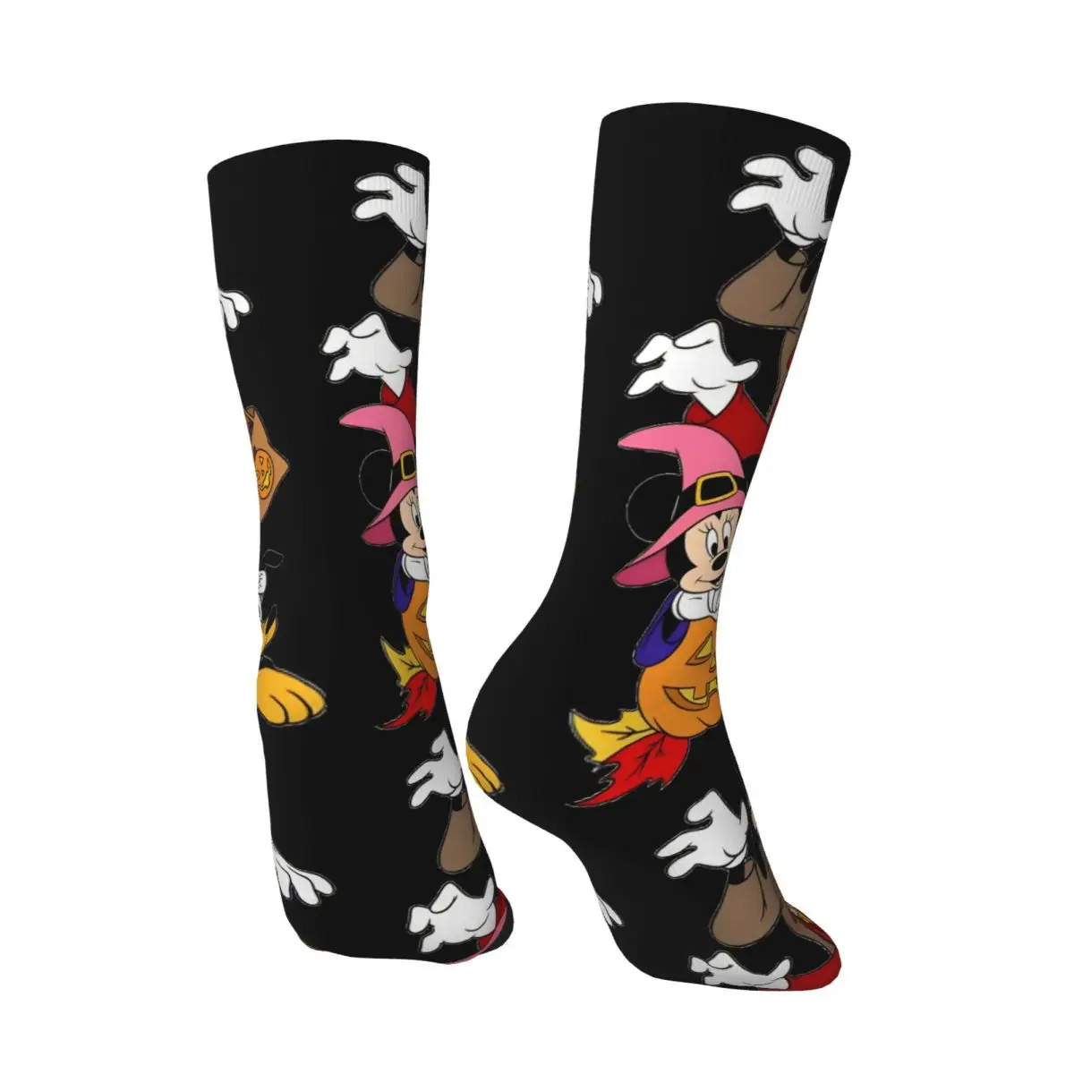 هالوين ميكي وميني الجوارب خدعة أو علاج اليقطين جوارب زوجين متوسطة لينة في الهواء الطلق جوارب رياضية الخريف عدم الانزلاق الجوارب