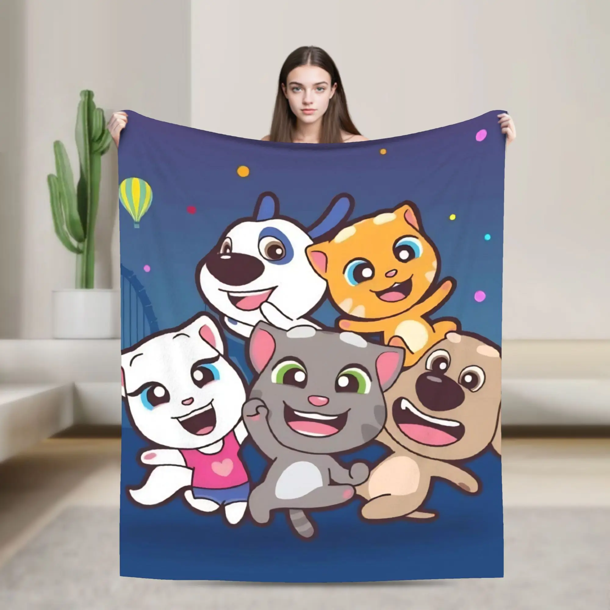 T-Talking T-Tom And F-Friends Blanket Multi-size Warm Cozy Fluffy  Throw Blankets for Couch Sofa and Bed