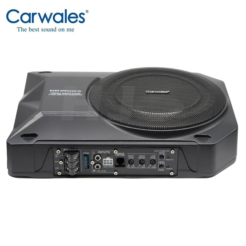 Car 8 Inch Ultra Thin Aluminum Shell Subwoofer Bass Audio Speakers Active Sub Woofer Under Seat Woofer with Max 1000W Amplifier view 2