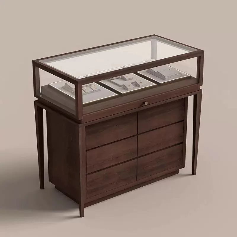 

Jewelry Display Cabinet Jewelry Display Clothing Store Zhongdao Cabinet Flowing Water Table Cloakroom Bucket Cabinet Bou