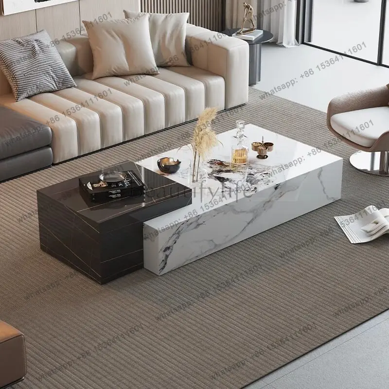 zj.Japanese Luxury Coffee Table Living Room Korean Aesthetic Compact Coffee Table Modern Entertainment Meubles Lounge Furniture