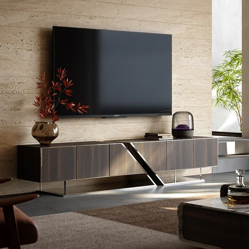 Modern Designer TV Cabinet Luxury Storage Living Room Nordic Retro Tv Stands Entertainment Suporte Para Tv Trendy Furniture