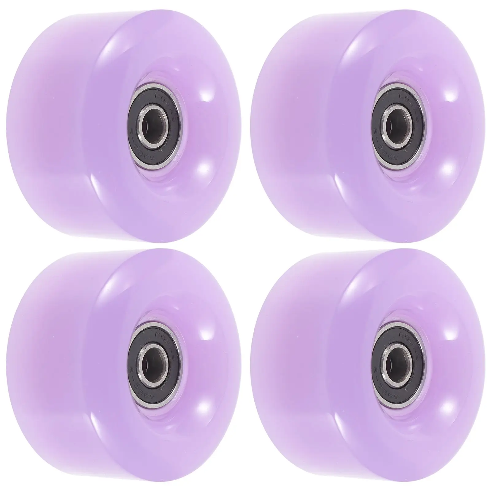 

Roller Skate Wheels Purple Child Luggage Replacement Set Skate Board Accessory Durable PU Metal Material Skating